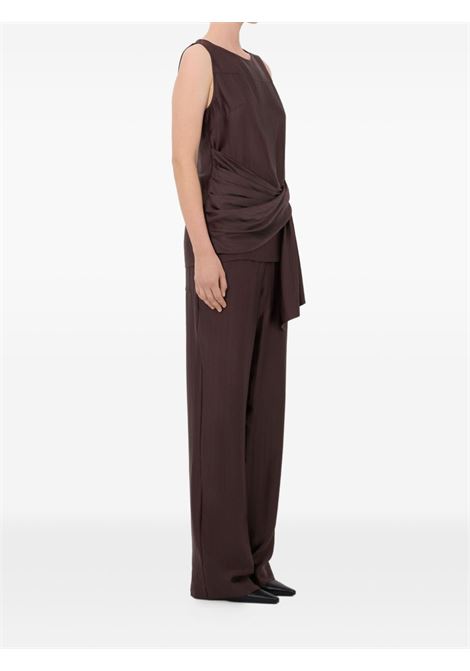 fonda draped top woman brown LOULOU DE SAISON | FONDADARK BROWN